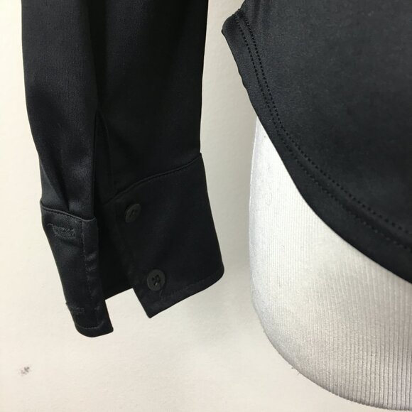 Vintage BCBGMAXAZRIA Black Long Sleeve Button down slim fitted Shirt - Picture 6 of 7